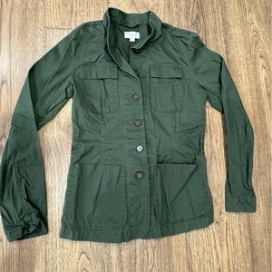 LOFT Green Utility Jacket Size: XS